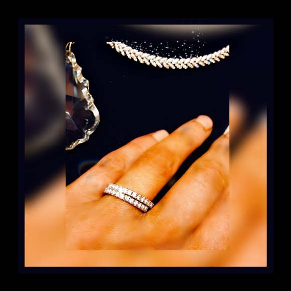 💎HP! DIAMOND ETERNITY BANDS White, Yellow or, Rose💎 5,6,7, 8,9 - Picture 3 of 3